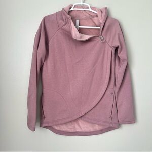 Athleta Women’s Light Pink Cozy Karma Asym Pullover Size XXS